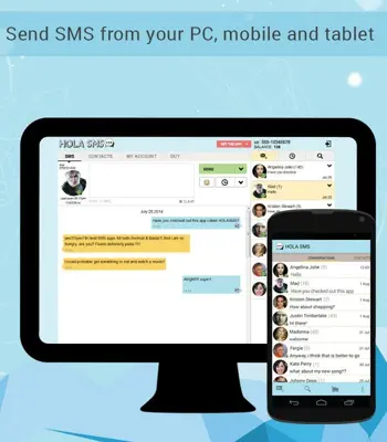 HOLA SMS android App screenshot 1